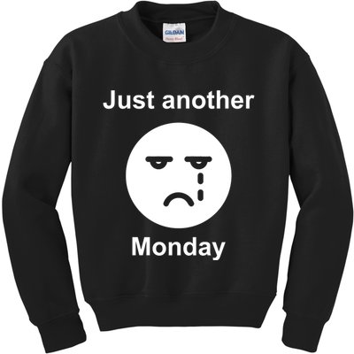 Just Another Monday Sad Face Kids Sweatshirt