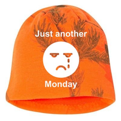 Just Another Monday Sad Face Kati - Camo Knit Beanie