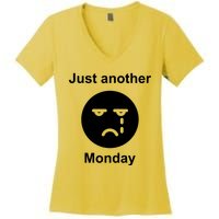 Just Another Monday Sad Face Women's V-Neck T-Shirt