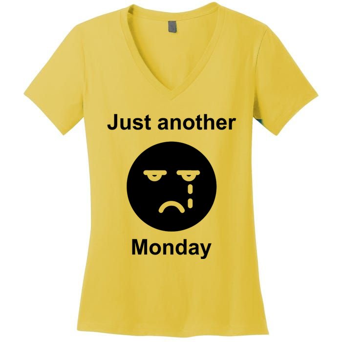 Just Another Monday Sad Face Women's V-Neck T-Shirt