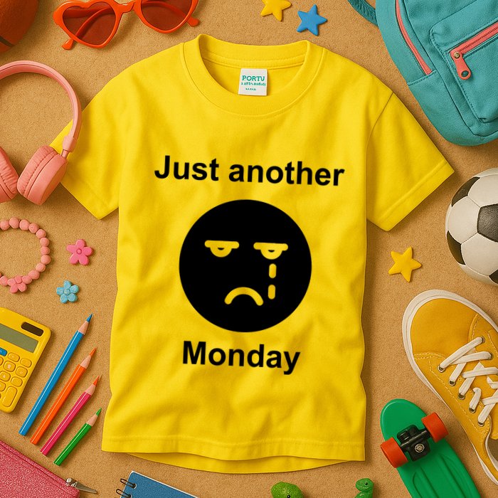 Just Another Monday Sad Face Kids T-Shirt