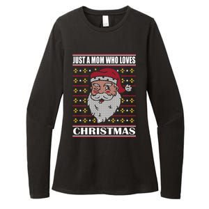 Just A Mom Who Loves Christmas Christmas In July Cool Gift Womens CVC Long Sleeve Shirt