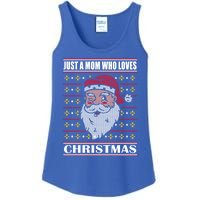 Just A Mom Who Loves Christmas Christmas In July Cool Gift Ladies Essential Tank