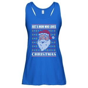 Just A Mom Who Loves Christmas Christmas In July Cool Gift Ladies Essential Flowy Tank