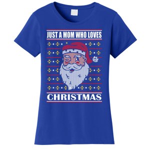 Just A Mom Who Loves Christmas Christmas In July Cool Gift Women's T-Shirt