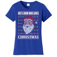 Just A Mom Who Loves Christmas Christmas In July Cool Gift Women's T-Shirt