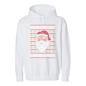 Just A Mom Who Loves Christmas Christmas In July Cool Gift Garment-Dyed Fleece Hoodie