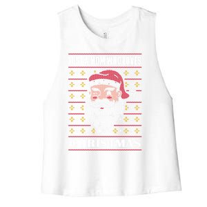 Just A Mom Who Loves Christmas Christmas In July Cool Gift Women's Racerback Cropped Tank