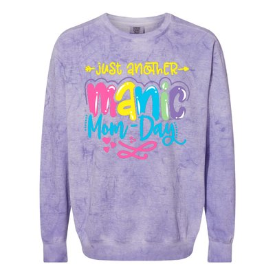 Just Another Manic Mom Day Funny Mother’s Day Mom Life Colorblast Crewneck Sweatshirt