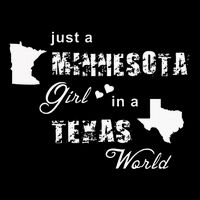 Just A Minnesota Girl In A Texas World Printing Stripe Pom Pom Beanie