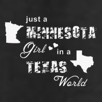Just A Minnesota Girl In A Texas World Printing Adult Drive Performance Visor