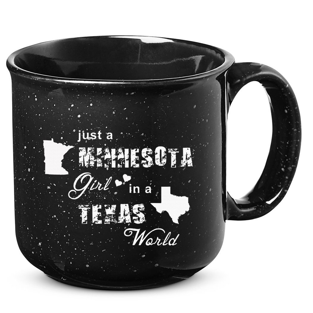 Just A Minnesota Girl In A Texas World Printing 15oz Campfire Ceramic Mug