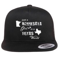 Just A Minnesota Girl In A Texas World Printing Flat Bill Trucker Hat