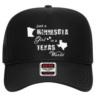 Just A Minnesota Girl In A Texas World Printing Trucker Hat