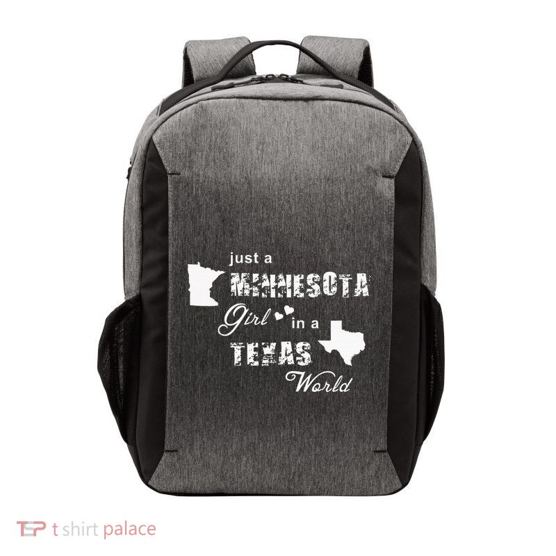 Just A Minnesota Girl In A Texas World Printing Vector Backpack
