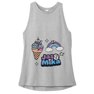 Jas And Mika Candyland Ladies PosiCharge Tri-Blend Wicking Tank