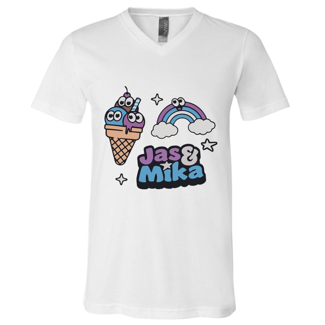 Jas And Mika Candyland V-Neck T-Shirt