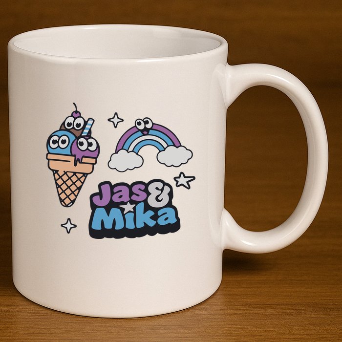 Jas And Mika Candyland 11oz C Handle Ceramic Mug