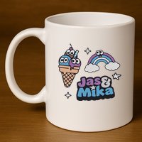 Jas And Mika Candyland 11oz C Handle Ceramic Mug