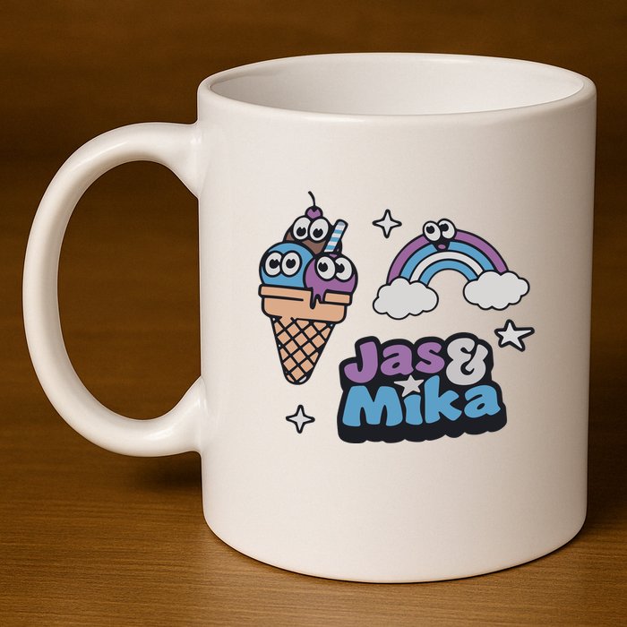 Jas And Mika Candyland 11oz C Handle Ceramic Mug