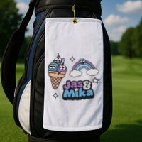 Jas And Mika Candyland Golf Towel