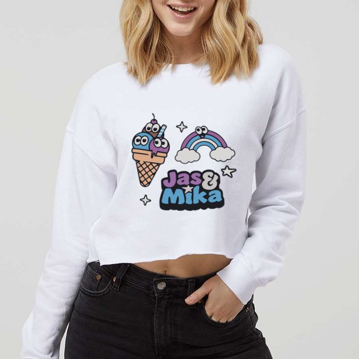 Jas And Mika Candyland Cropped Pullover Crew