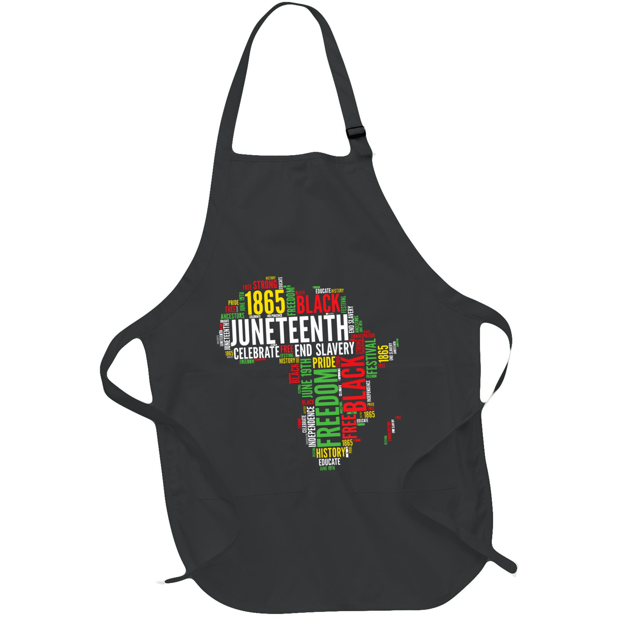Juneteenth Africa Map Word Art Black Pride Juneteenth Apron