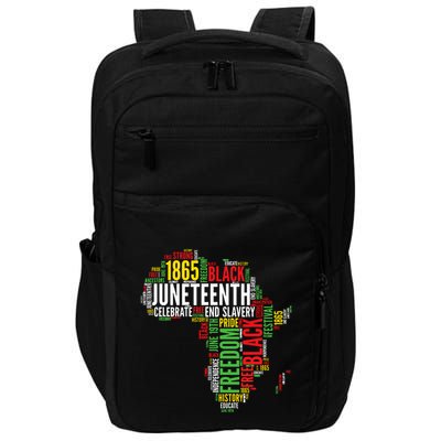 Juneteenth Africa Map Word Art Black Pride Juneteenth Impact Tech Backpack