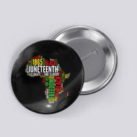 Juneteenth Africa Map Word Art Black Pride Juneteenth Button