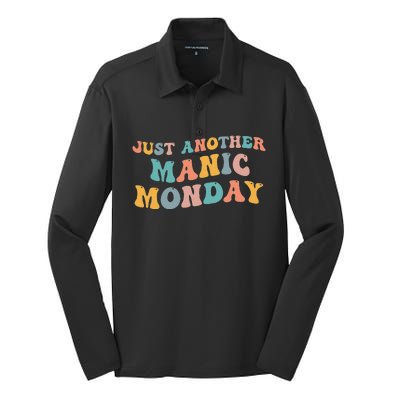 Just Another Manic Monday Meme Joke Love Funny Weekend Lover Silk Touch Performance Long Sleeve Polo