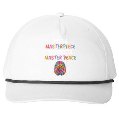 Just A Masterpiece Tal Health Awareness Green Stigma Gift Meaningful Gift Snapback Five-Panel Rope Hat