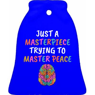 Just A Masterpiece Tal Health Awareness Green Stigma Gift Meaningful Gift Ceramic Bell Ornament