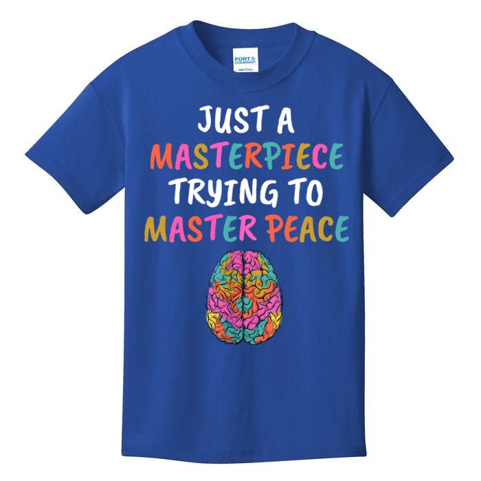 Just A Masterpiece Tal Health Awareness Green Stigma Gift Meaningful Gift Kids T-Shirt