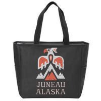 Juneau Alaska Mountain Eagle Tribal American Indian Zip Tote Bag