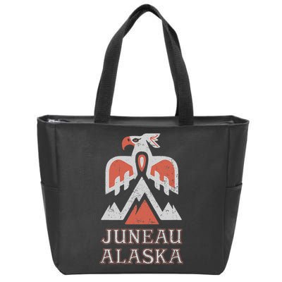 Juneau Alaska Mountain Eagle Tribal American Indian Zip Tote Bag