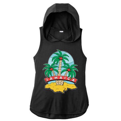 Jamaica Beach Ladies PosiCharge Tri-Blend Wicking Draft Hoodie Tank