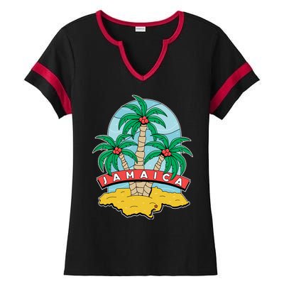 Jamaica Beach Ladies Halftime Notch Neck Tee