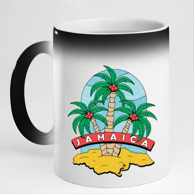 Jamaica Beach 11oz Black Color Changing Mug