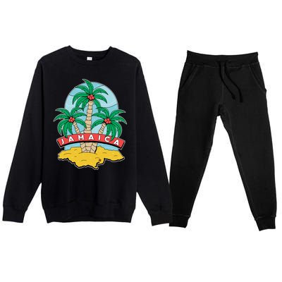 Jamaica Beach Premium Crewneck Sweatsuit Set