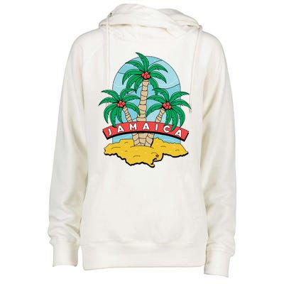 Jamaica Beach Womens Funnel Neck Pullover Hood