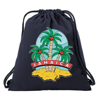 Jamaica Beach Drawstring Bag