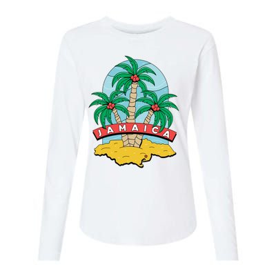 Jamaica Beach Womens Cotton Relaxed Long Sleeve T-Shirt