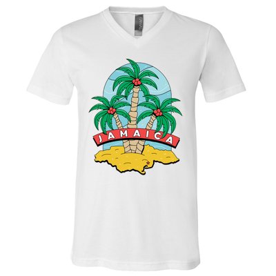 Jamaica Beach V-Neck T-Shirt