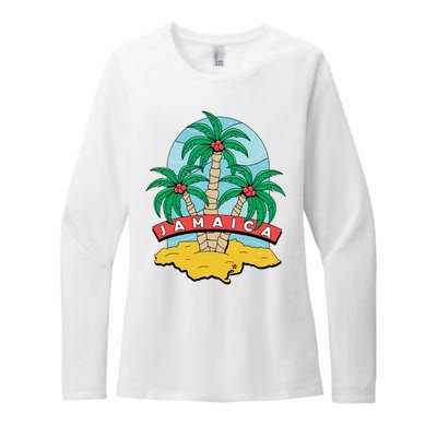 Jamaica Beach Womens CVC Long Sleeve Shirt