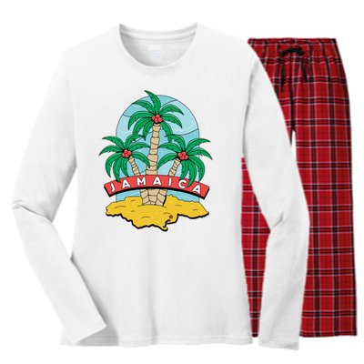 Jamaica Beach Women's Long Sleeve Flannel Pajama Set 