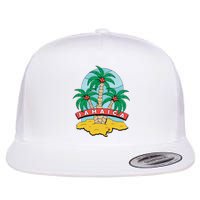 Jamaica Beach Flat Bill Trucker Hat