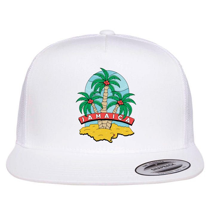 Jamaica Beach Flat Bill Trucker Hat