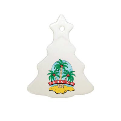 Jamaica Beach Ceramic Tree Ornament