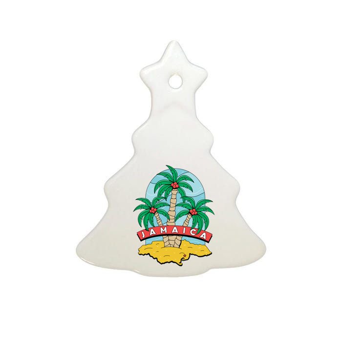 Jamaica Beach Ceramic Tree Ornament