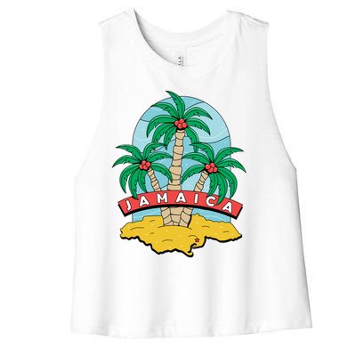 Jamaica Beach Women's Racerback Cropped Tank